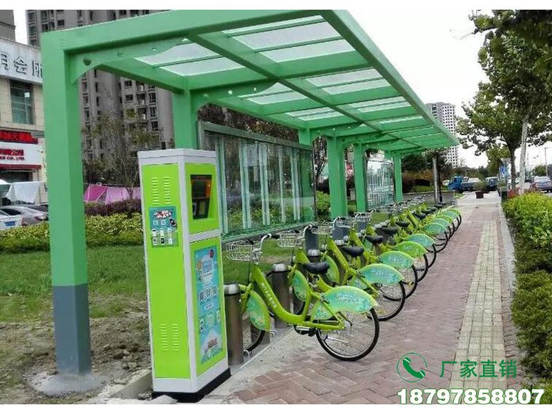 荆州公交站共享自行车存放亭