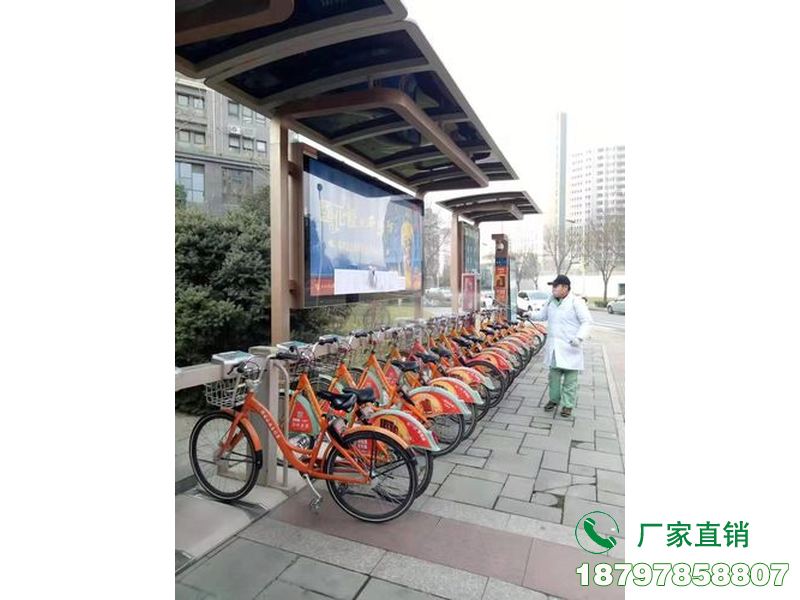 朔州公交站点共享自行车棚